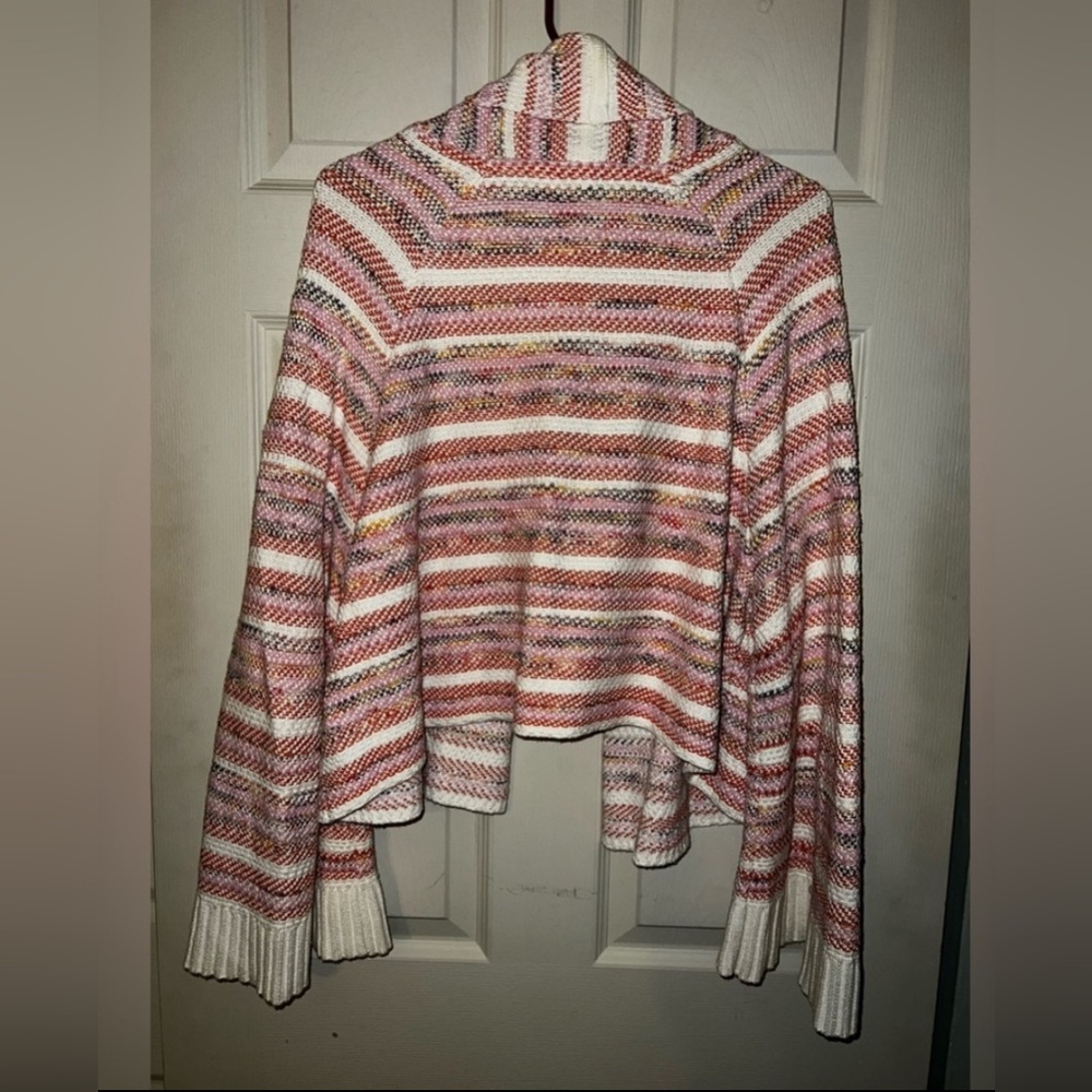 Moth by Anthropologie Pink Cream Knit Oversized Cardigan (Size M,runs large) - Picture 4 of 10